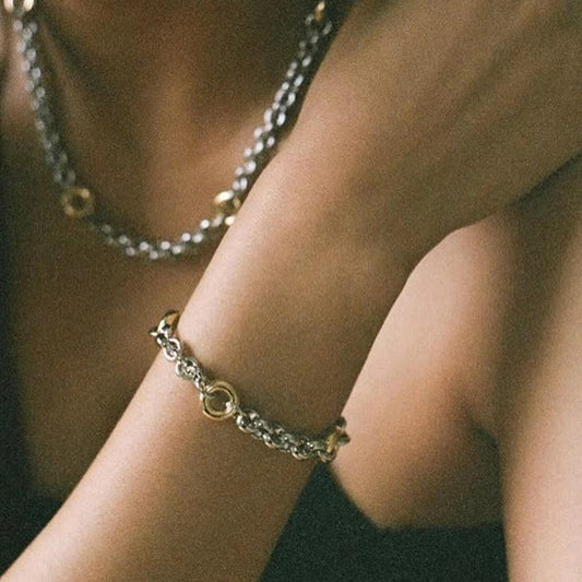 Luxe Dual Tone Chain Bracelet
