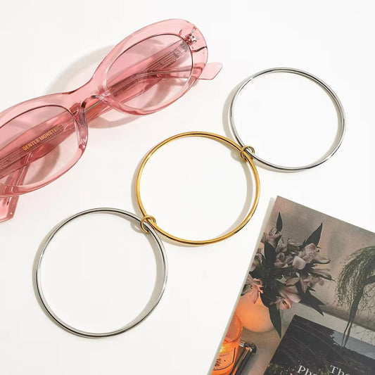 Dual Tone Set of 3 Bangle Bracelet