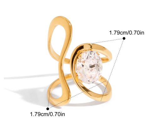 Statement Gold Diamond Finger Ring