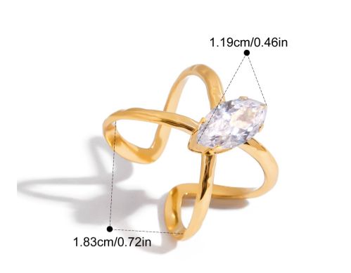 Statement Gold Diamond Finger Ring