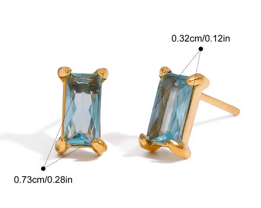 Sky Blue Small Studs Earrings
