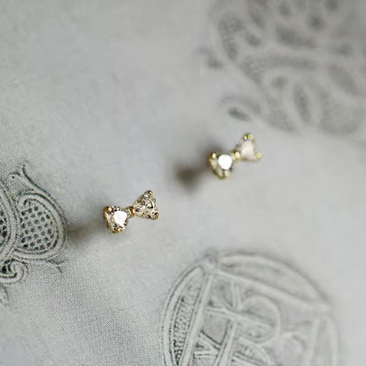 Crystal Bow Small Studs Earrings