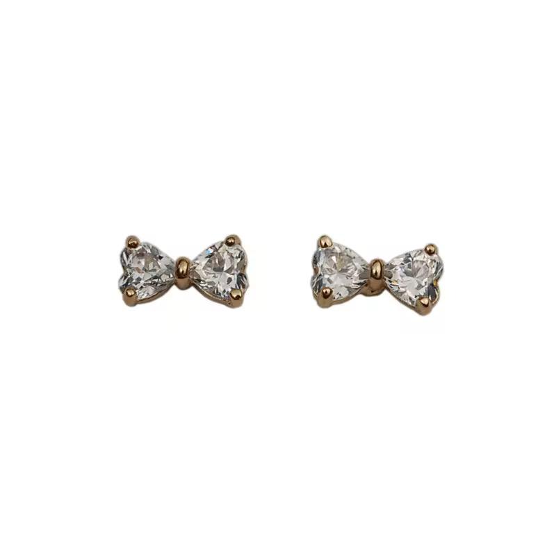 Crystal Bow Small Studs Earrings