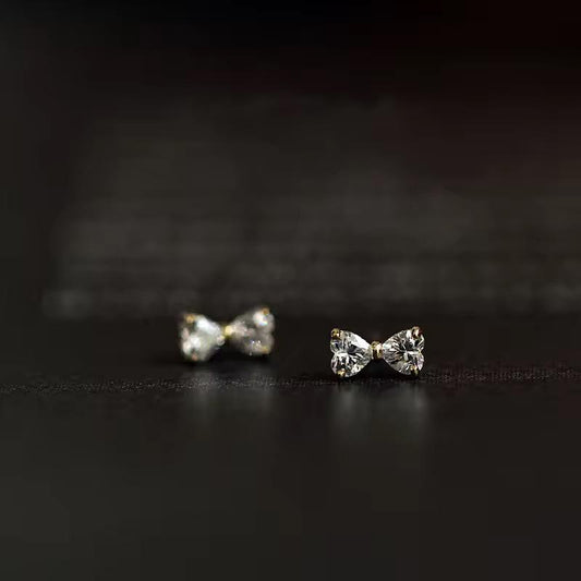 Crystal Bow Small Studs Earrings
