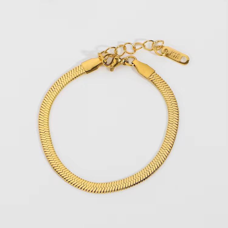 18K Gold Snake Chain Bracelet