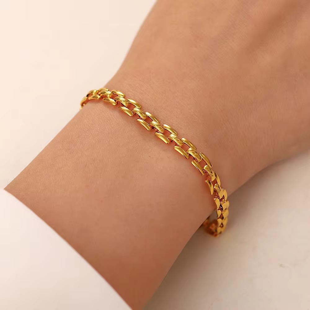 18k Gold Link Chain Bracelet