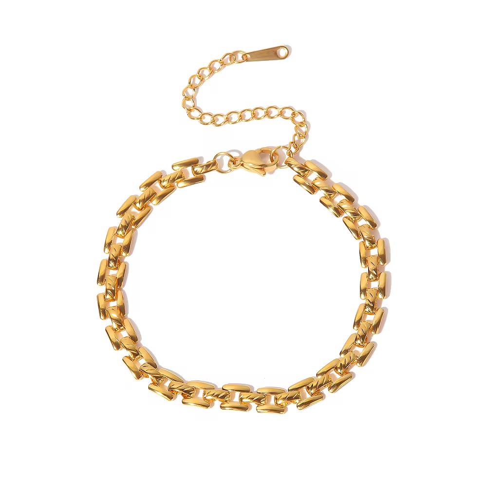 18k Gold Link Chain Bracelet