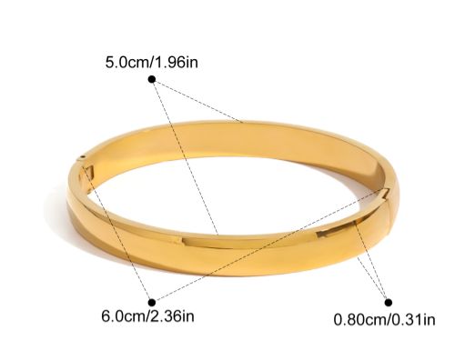 18K Gold Plating Bangle Bracelet