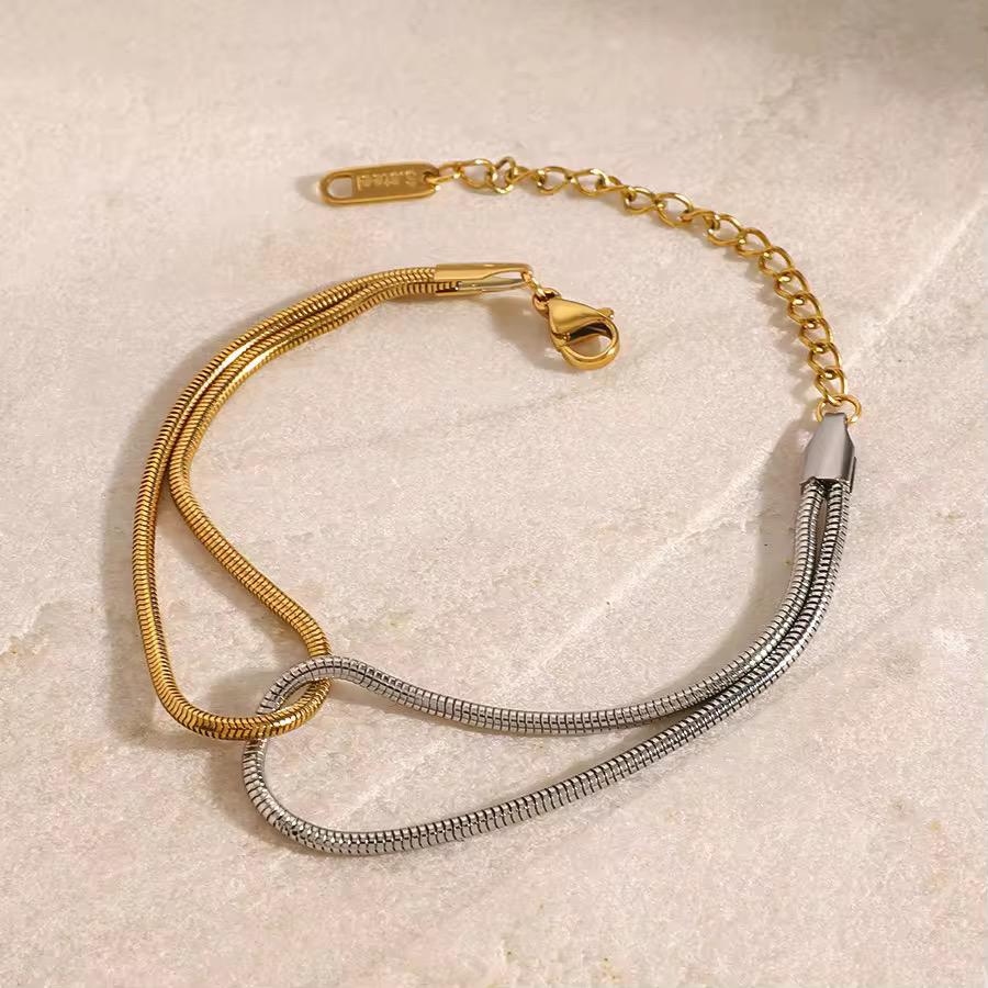 Dual Tone Chain Bracelet