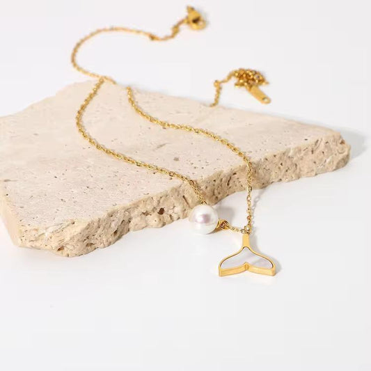 White Mermaid Chain Necklace