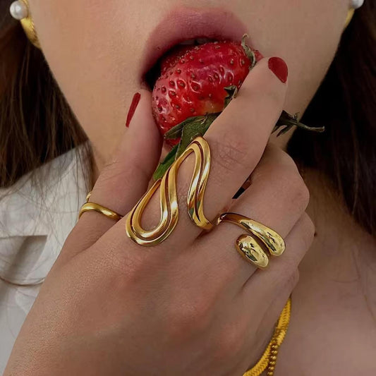 Statement Gold Finger Ring
