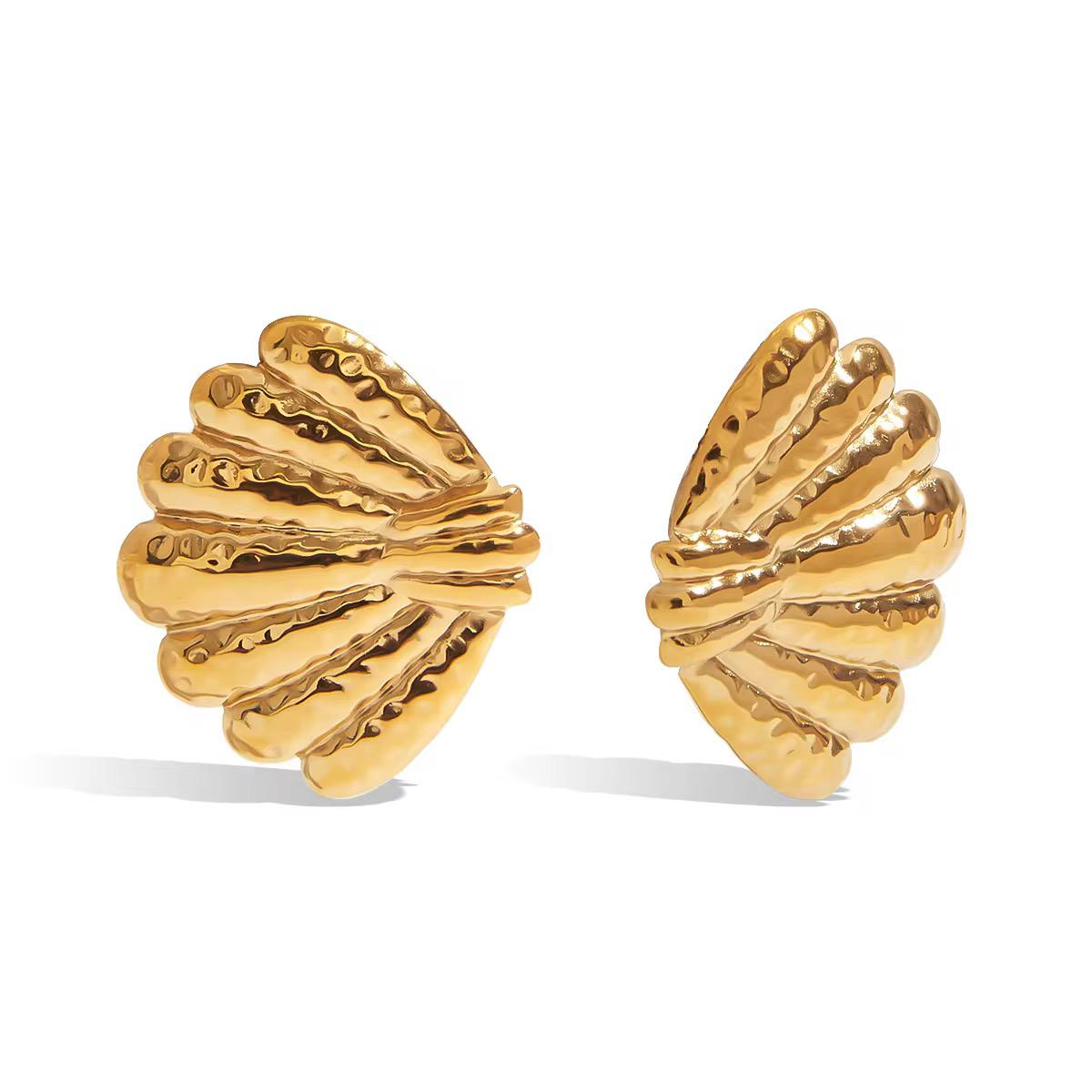 18k Gold Plating Statement Studs Earrings