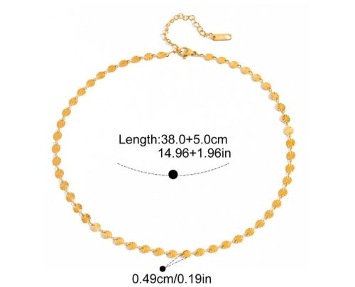 Gold Coin Chain Necklace