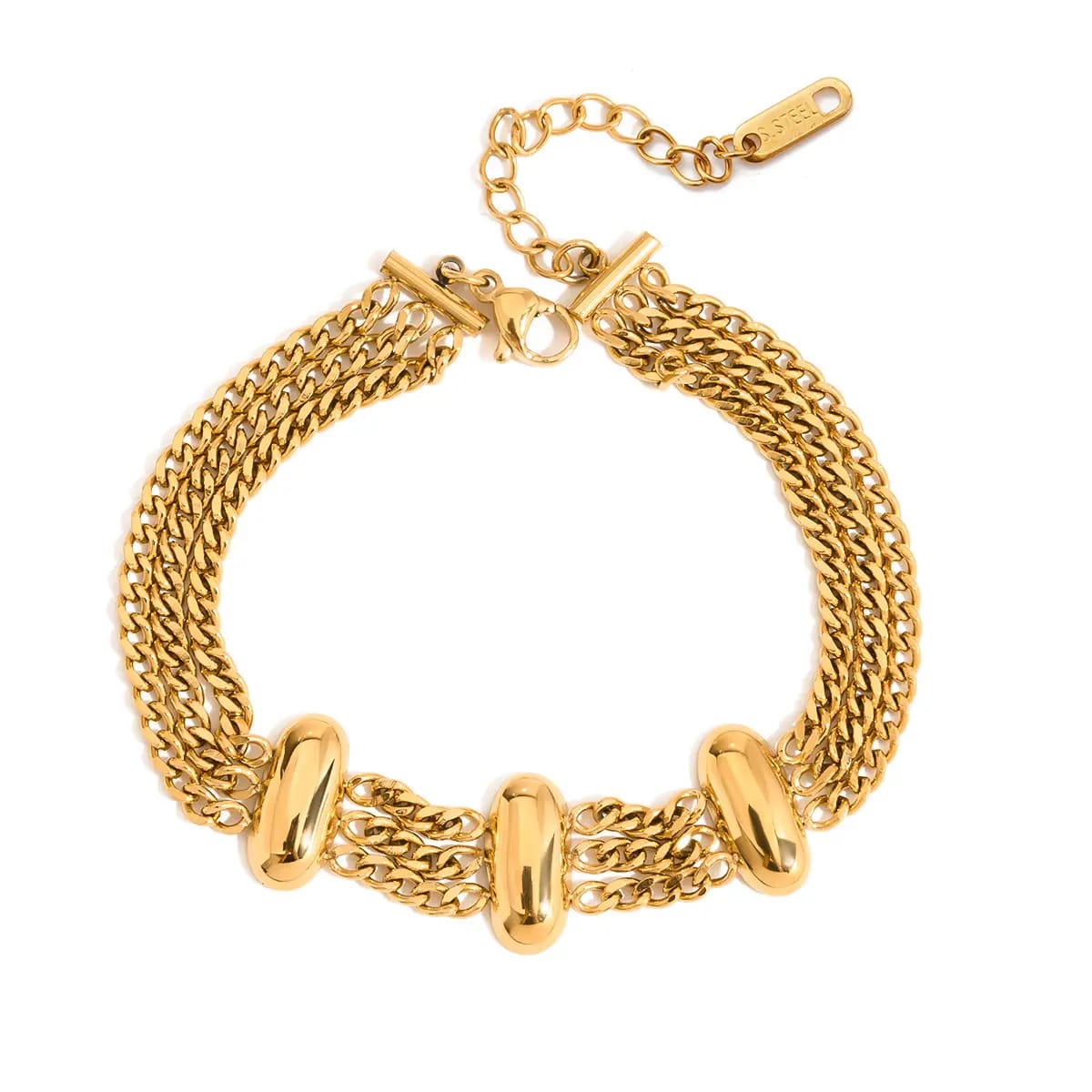 18k Gold Layered Chain Bracelet
