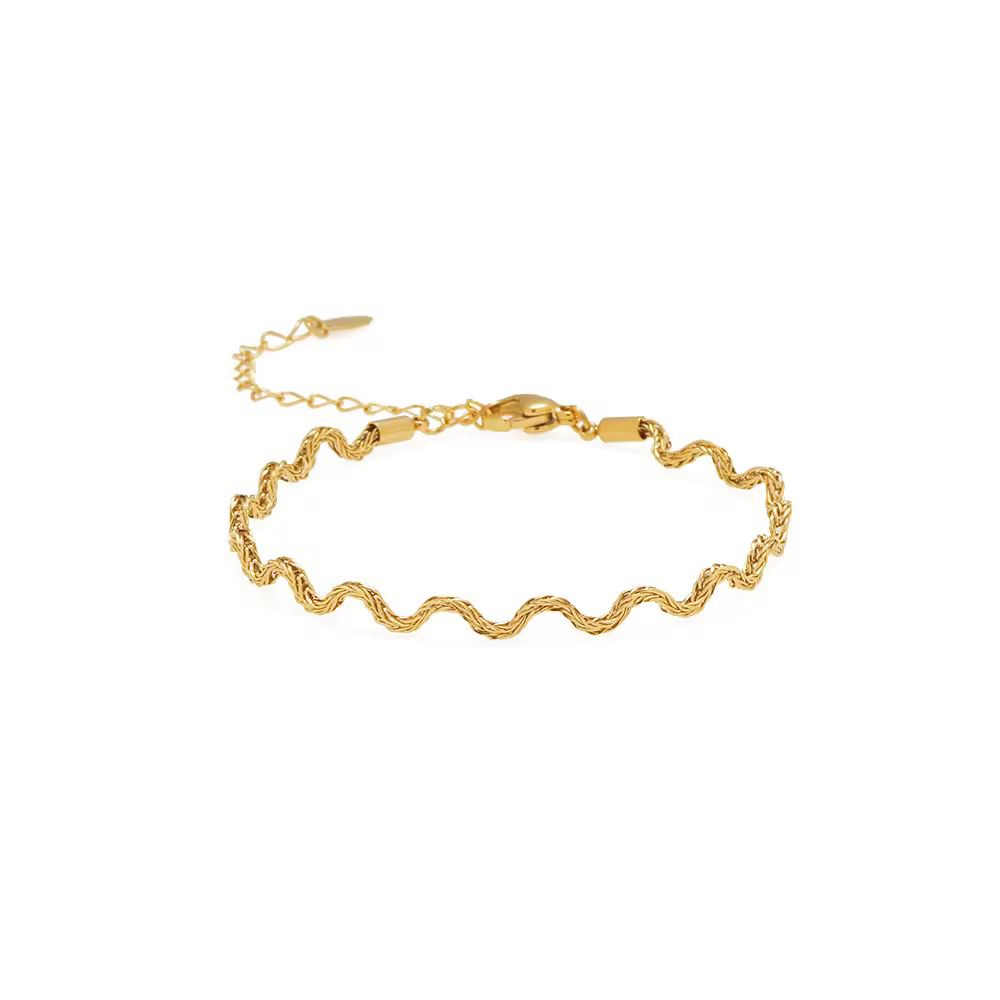 Zigzag Gold Chain Bracelet