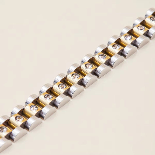 Luxe Dual Tone Band Bracelet