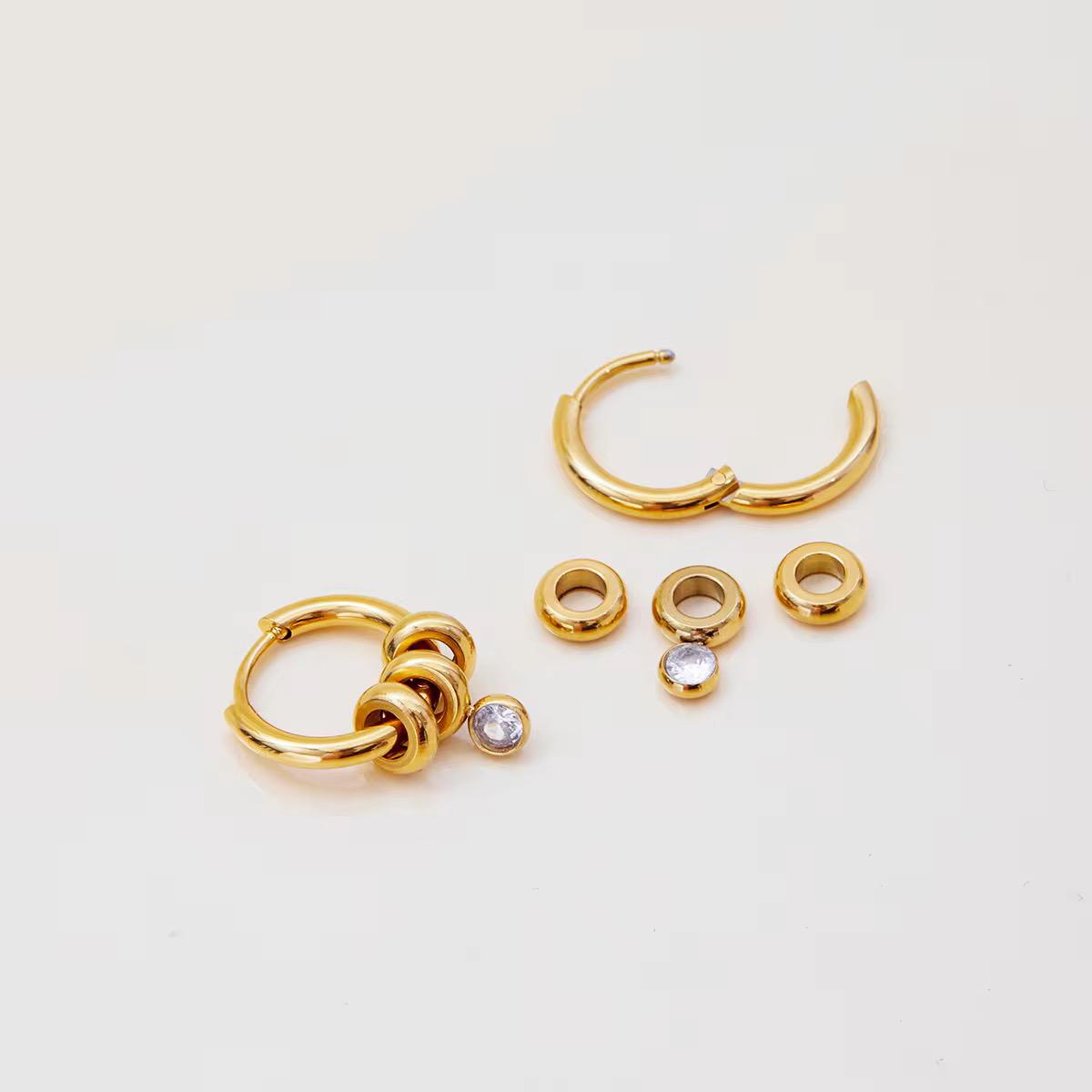Gold AD Hoop Earrings