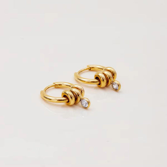 Gold AD Hoop Earrings