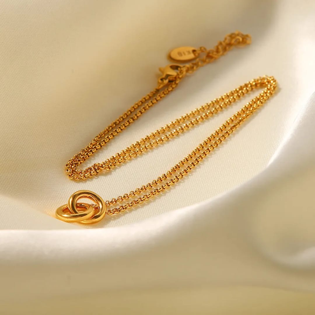 Double Ring Chain Necklace