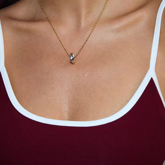 Dual Tone Pendant Necklace