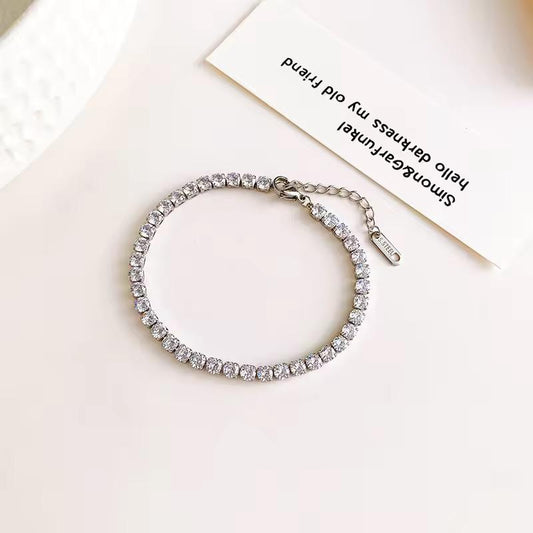 Silver Tennis Chain Bracelet