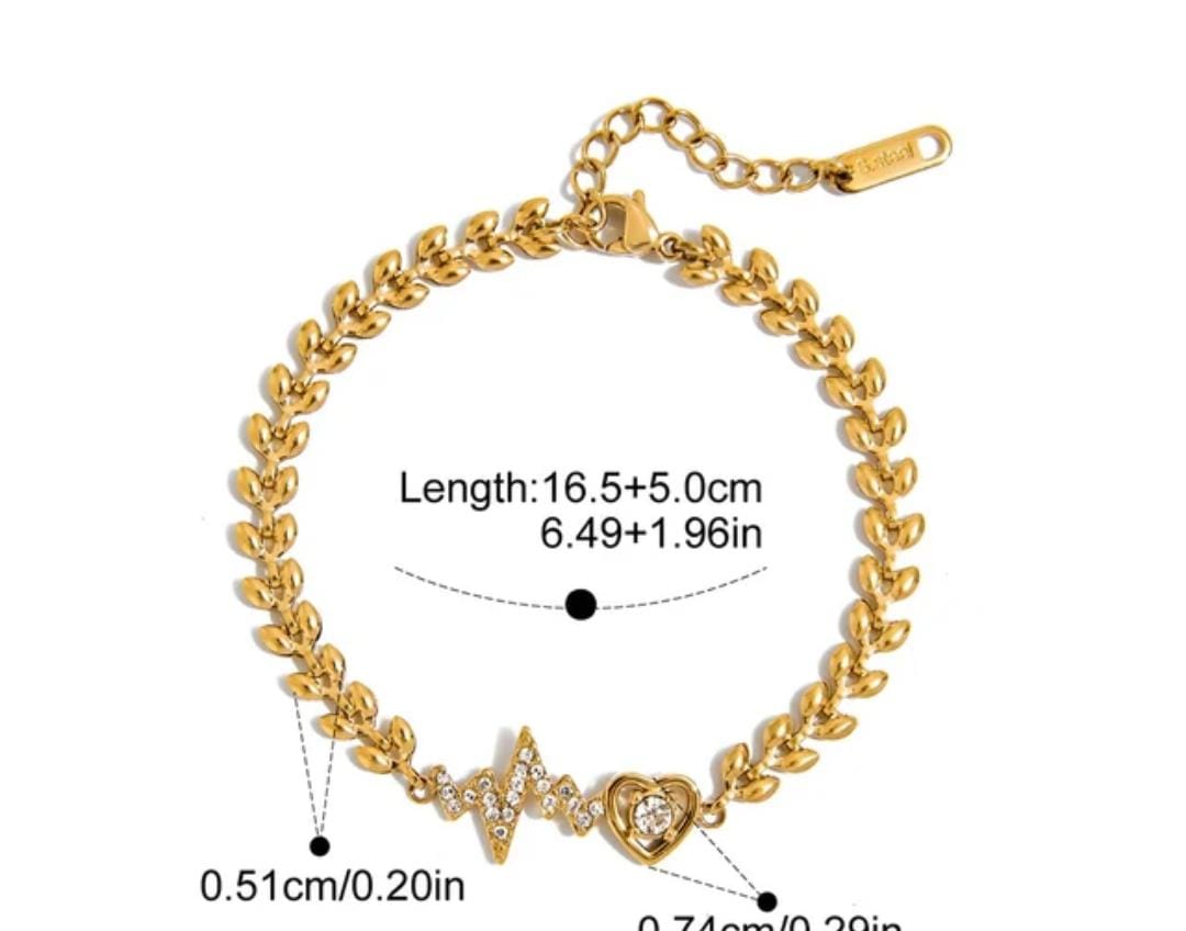 Heart Beat Chain Bracelet