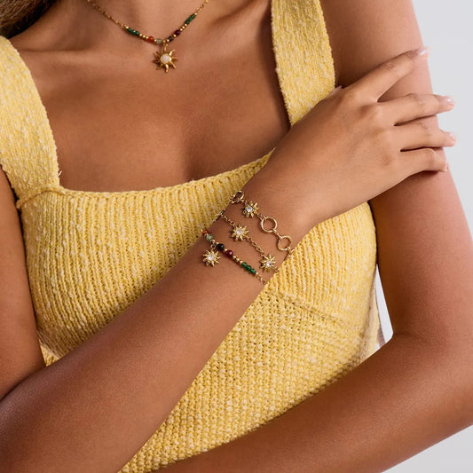 Green Beads Chain Bracelet