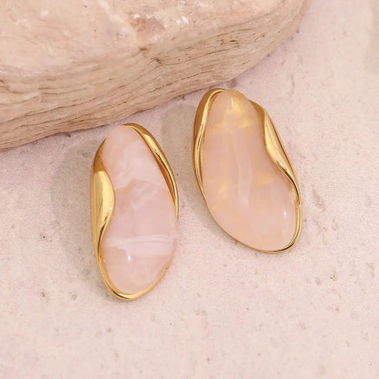 Resin Stone Studs Earring