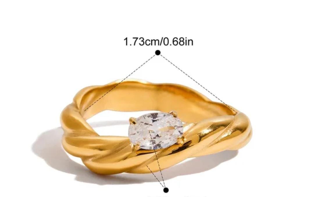18k Gold Plated Diamond Ring