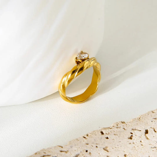 18k Gold Plated Diamond Ring