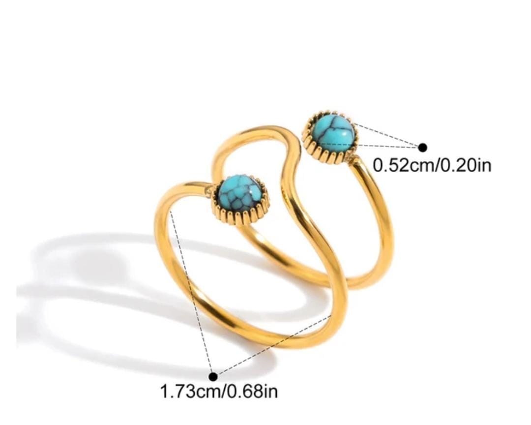 Statement Gemstone Gold Ring