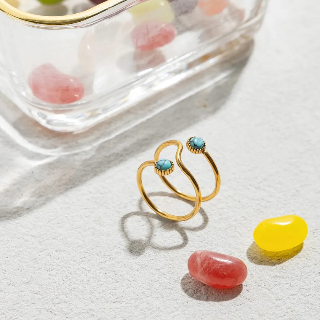 Statement Gemstone Gold Ring
