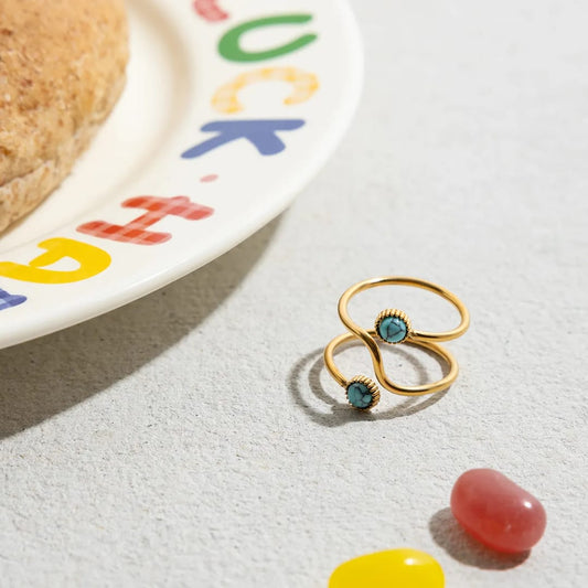 Statement Gemstone Gold Ring