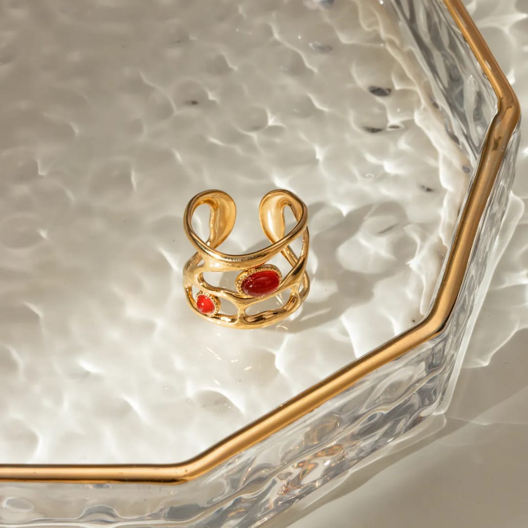 Statement Gemstone Gold Ring