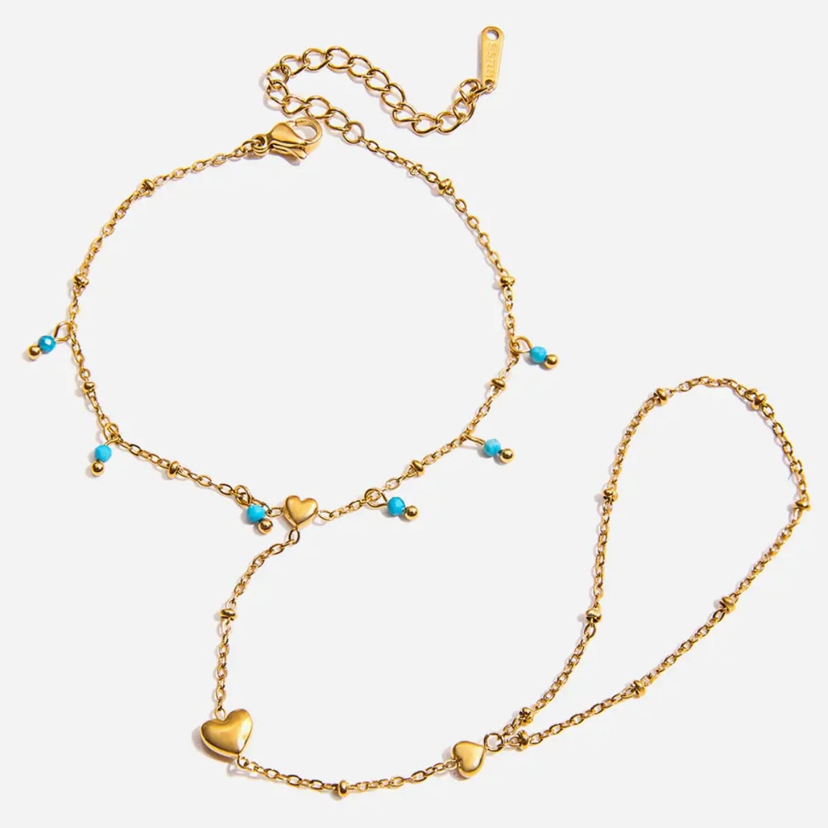 Turquoise Finger Wrist Chain Bracelet