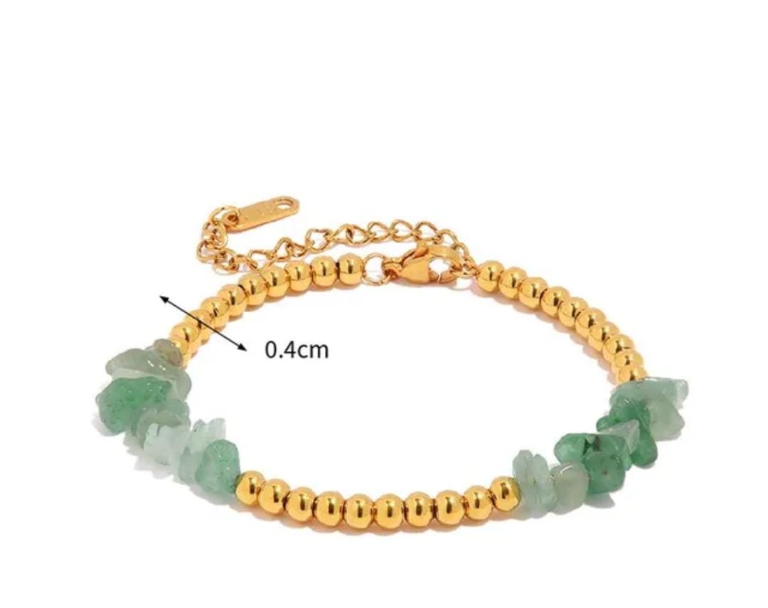 Mint Gem Chain Bracelet