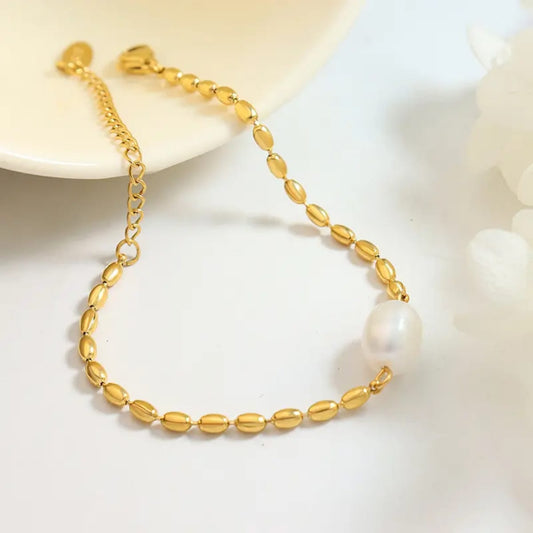Fresh Water Pearl Chain Bracelet