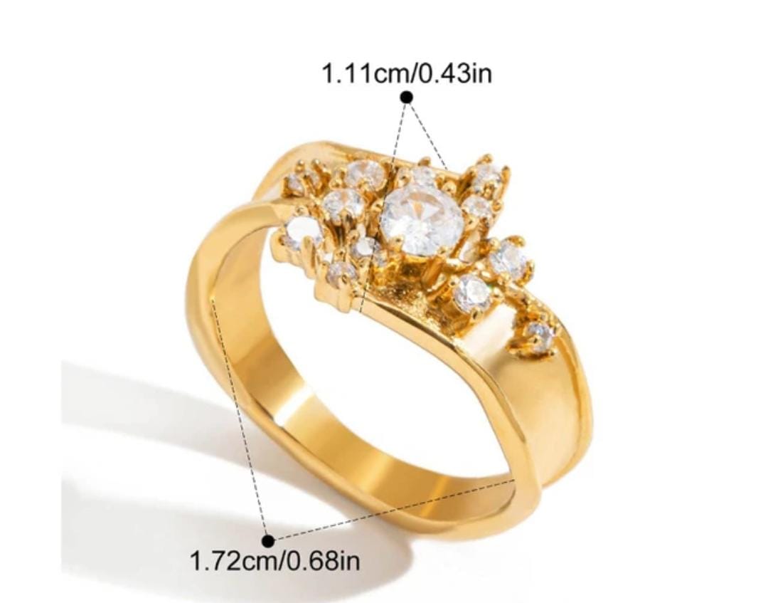 Diamond Zircon Band Ring