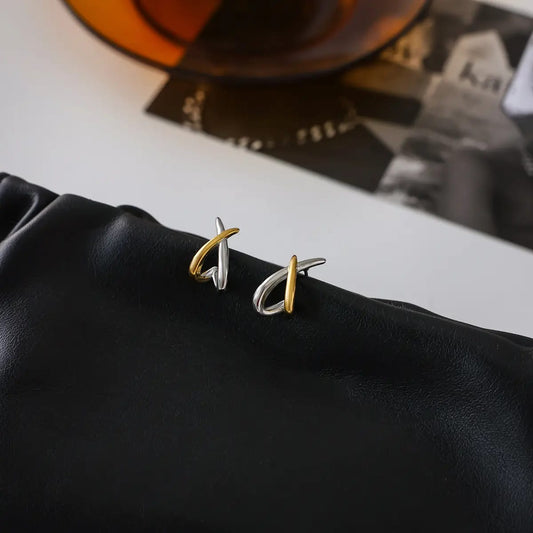 Dual Done Studs Earrings