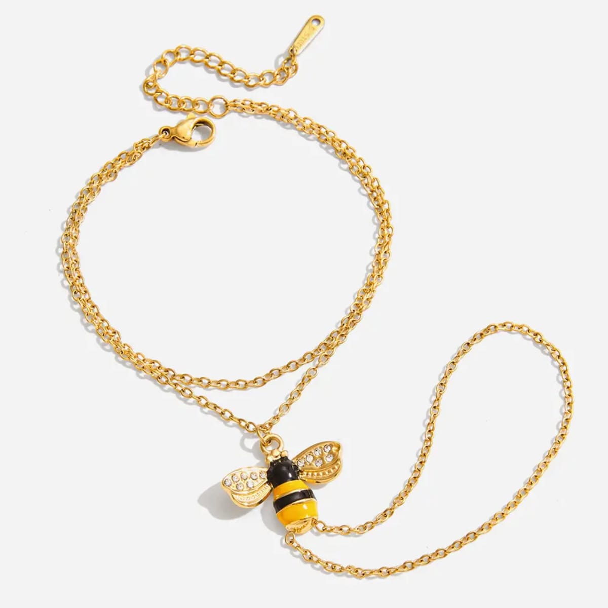 Honey Bee Finger Chain Bracelet