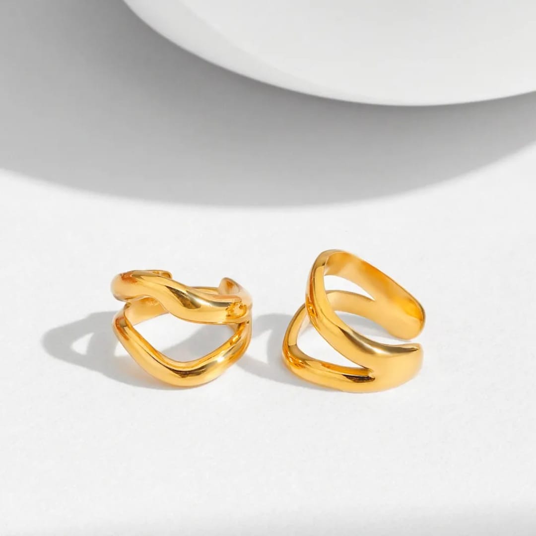 Gold Small Cuffs Earring