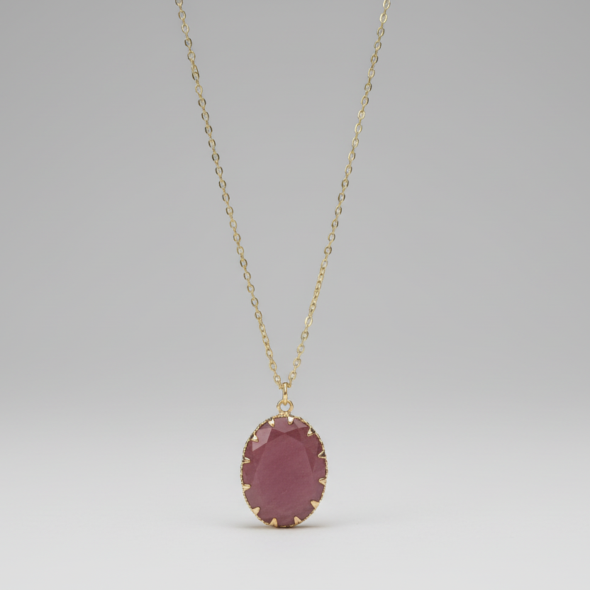 Natural Stone Chain Necklace