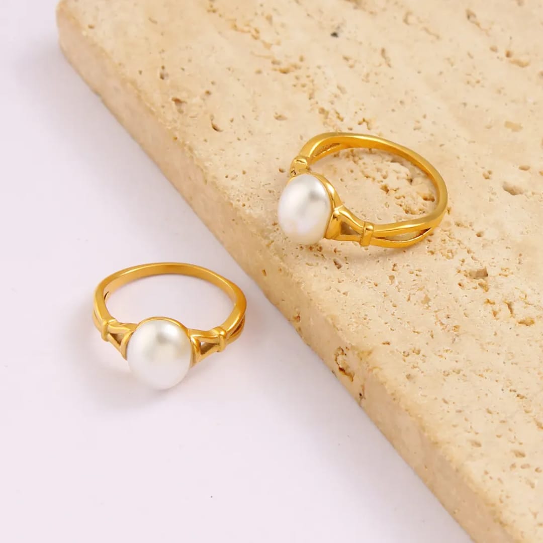 Pearl Gold Platted Ring
