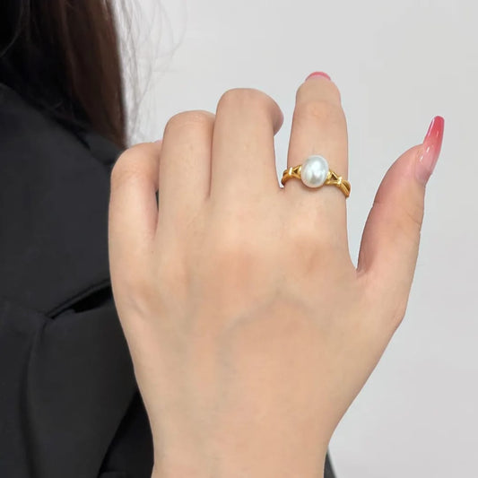 Pearl Gold Platted Ring
