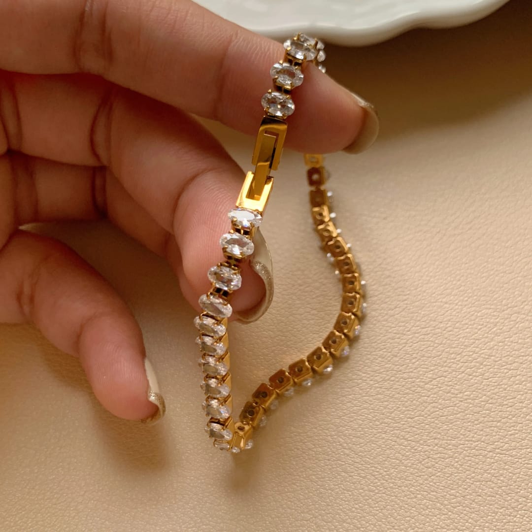 White Tennis Chain Bracelet
