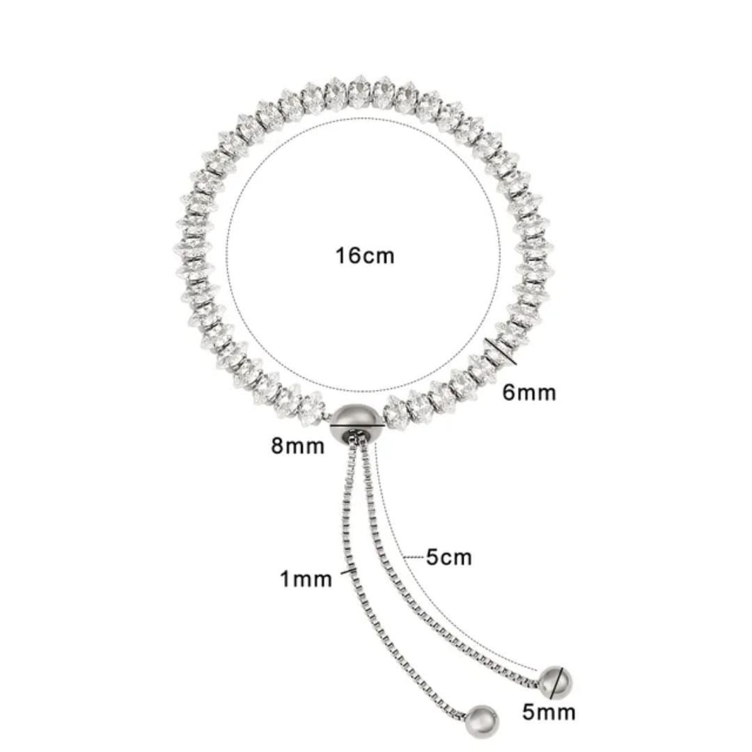White Tennis Chain Bracelet
