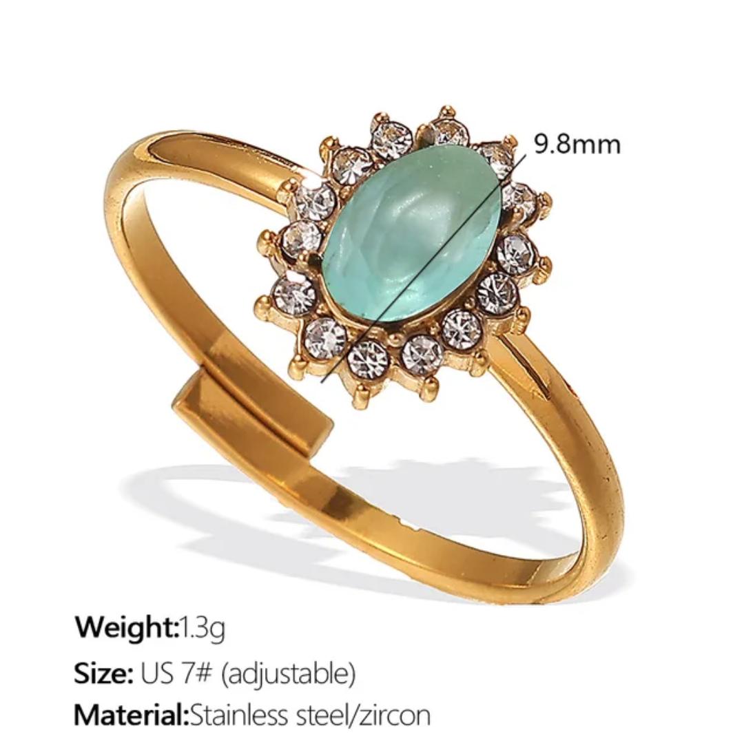 Sea Green Stone Ring