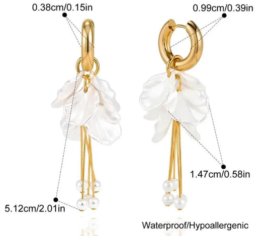 Flower Petal Hoop Earring