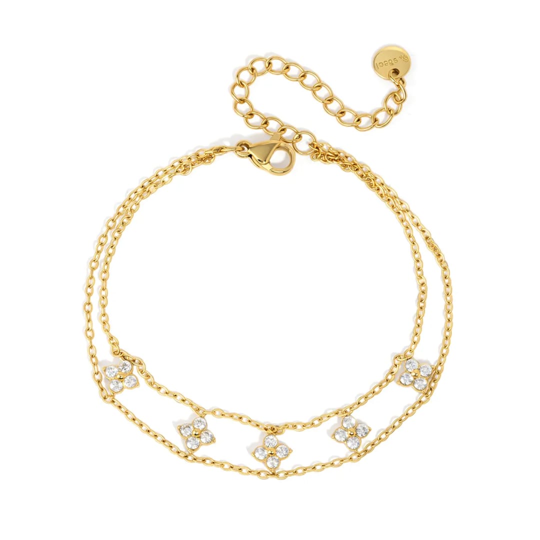 Luxe Flower Chain Bracelet