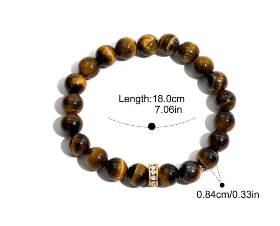 Natural Tiger's Eye Beaded Bracelet